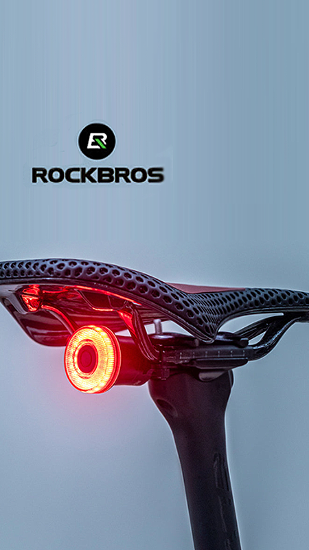 ROCKBROS Intelligentes Fahrrad-Rücklicht - Wasserdicht & Wiederaufladbar