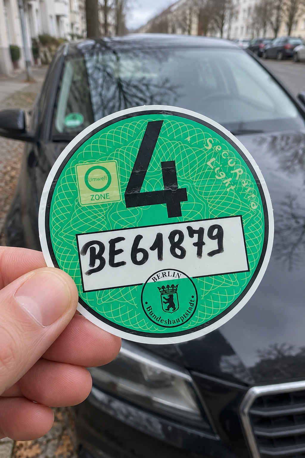 Grüne Umweltplakette Feinstaubplakette für Deutschland (Expressoption)